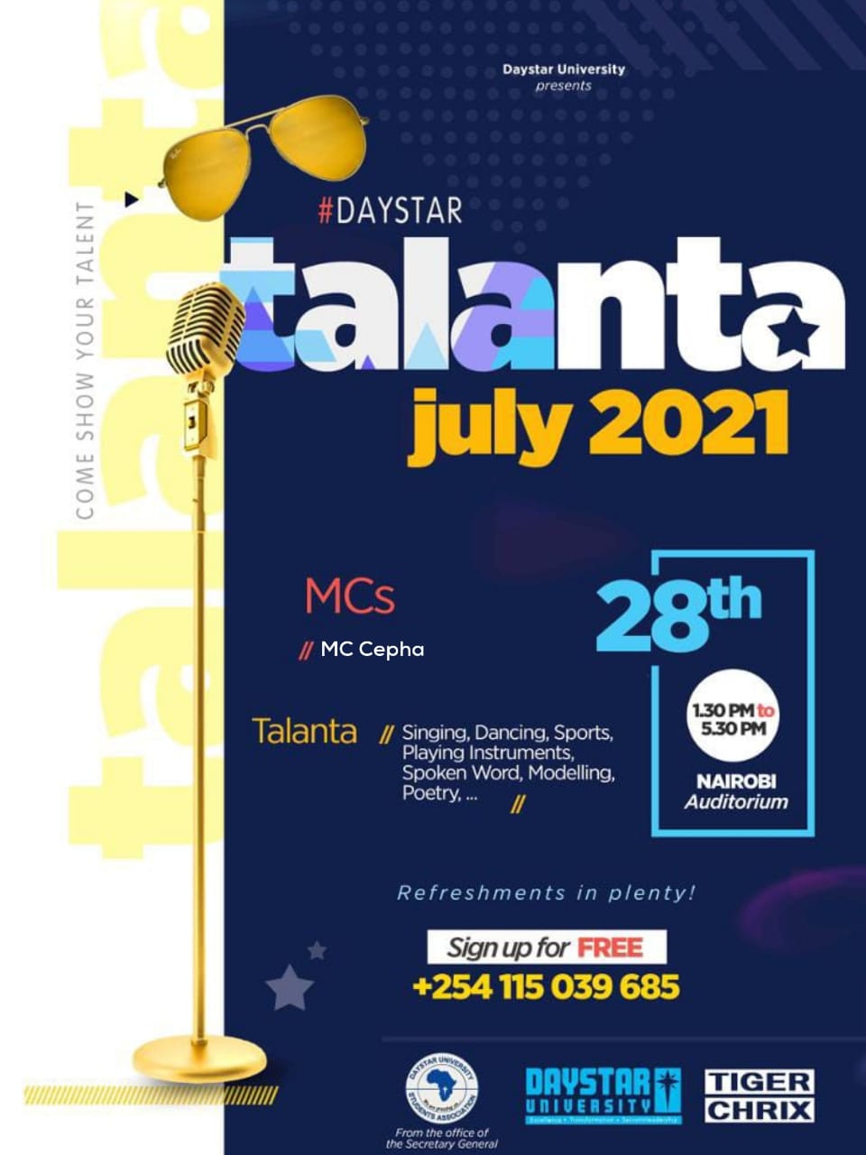 DAYSTAR TALANTA EVENT; SHOW UP AND SHOW OUT.