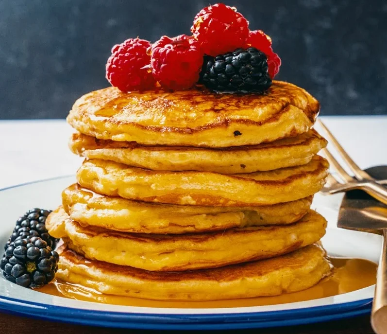 COTTAGE CHEESE PANCAKES.